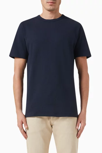 Textured T-shirt in Cotton Piqué