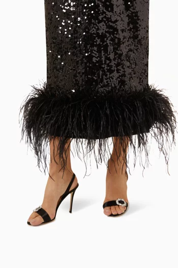 Dish 100 Embellished Slingback Sandals in Satin