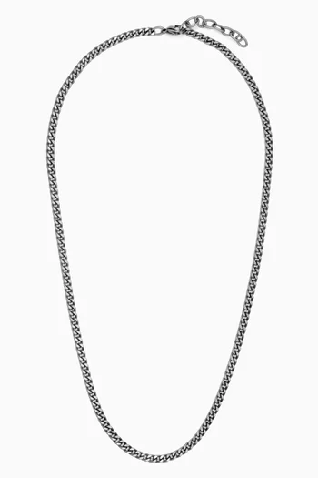 Felix Curb-chain Bracelet in Silver-tone Brass