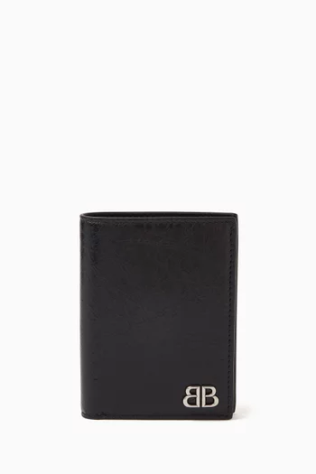 Monaco Vertical Bifold Wallet in Arena Lambskin