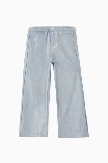 Iridescent Flared-leg Jeans