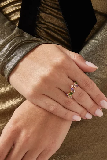 Fireworks Fiesta Precious Gemstone Ring in 18kt Rose Gold