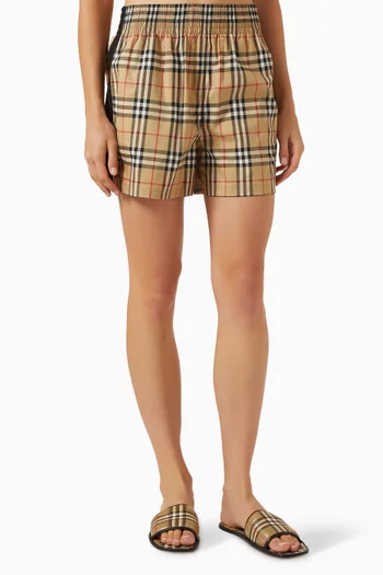 Vintage Check Shorts in Cotton