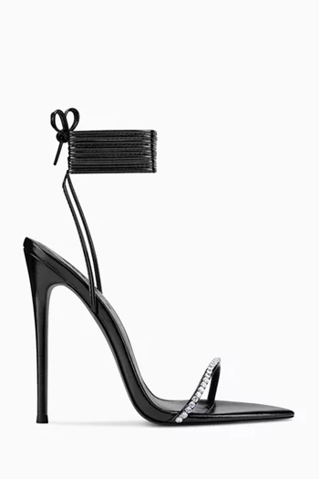 Luce Diamante 120 Lace-up Sandals in Vegan Leather