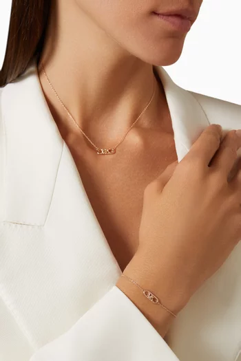 Empire Logo Bracelet in Rose Gold-plated Sterling Silver