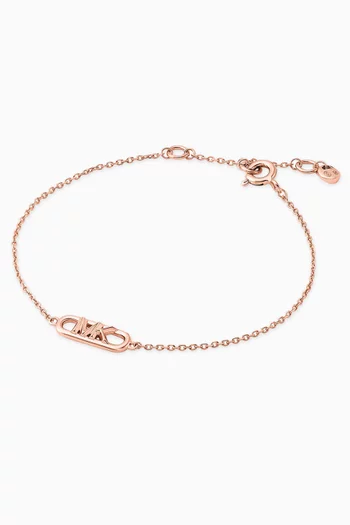 Empire Logo Bracelet in Rose Gold-plated Sterling Silver