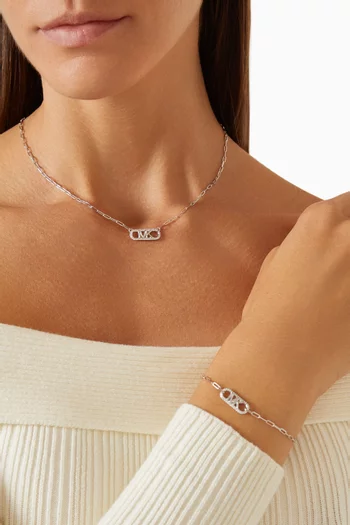 Empire Crystal Logo Bracelet in Sterling Silver