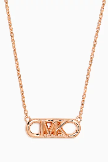 Empire Logo Necklace in 14kt Rose Gold-plated Sterling Silver