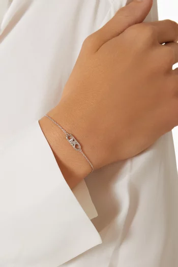 Empire Logo Link Bracelet in Sterling Silver