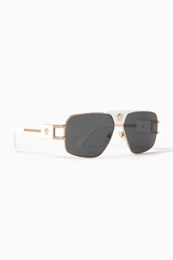 Pillow Sunglasses in Metal