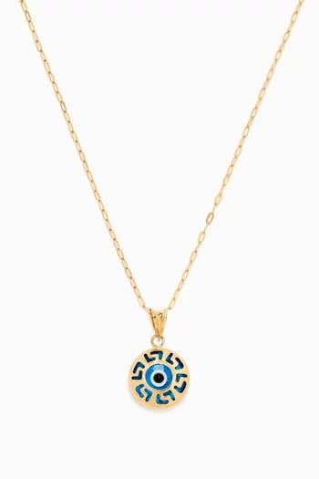 Nazar Protection Pendant Necklace in 18kt Gold