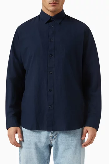 Long-sleeve Shirt in Cotton-linen