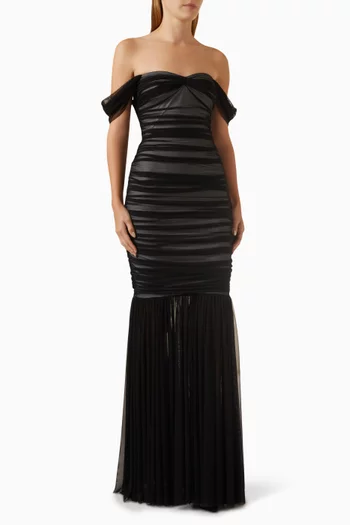 Walter Fishtail Gown in Mesh