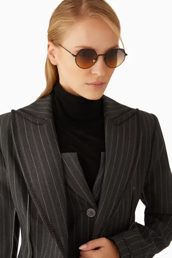 The Vietri Sunglasses in Metal