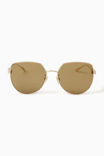 Low-nose Bridge-fit Sunglasses in Metal