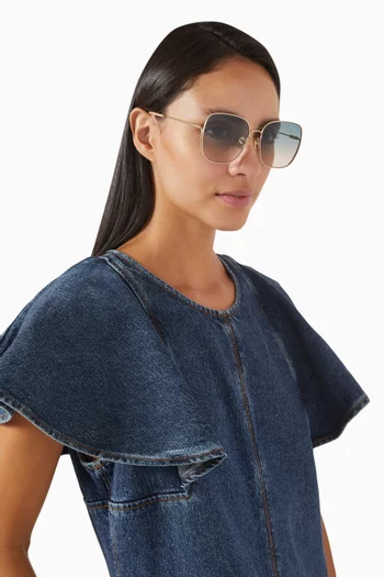 Square Sunglasses in Metal