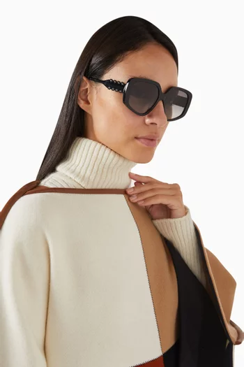 نظارة شمسية موني بتصميم هندسي أسيتات