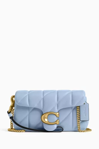 Tabby Quilted Crossbody Wristlet Bag in Leather
