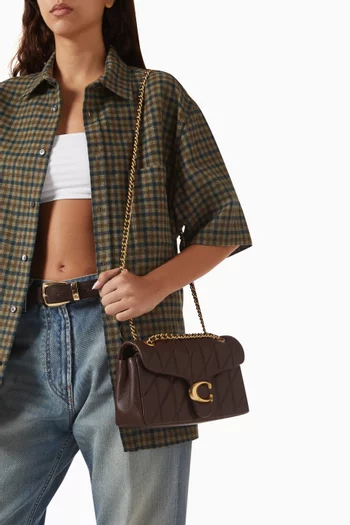 Tabby 26 Quilted Shoulder Bag in Leather