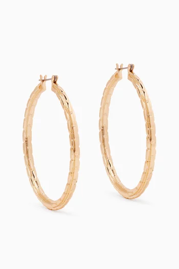 The Chloe Chain Hoops in Gold-plated Brass