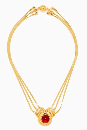 The Shiraz Pendant Necklace in Gold-plated Brass