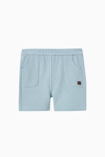 Logo Patch Shorts in Cotton-knit
