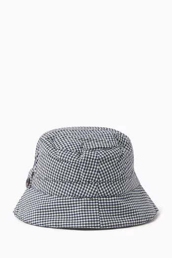 Striped Bucket Hat in Seersucker