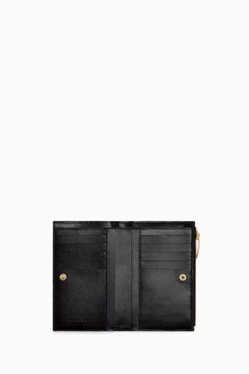 Medium Bi-fold Wallet in Intrecciato Leather