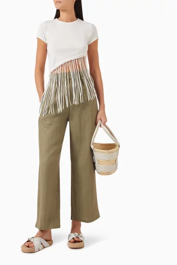 Ida Wide-leg Pants in Linen