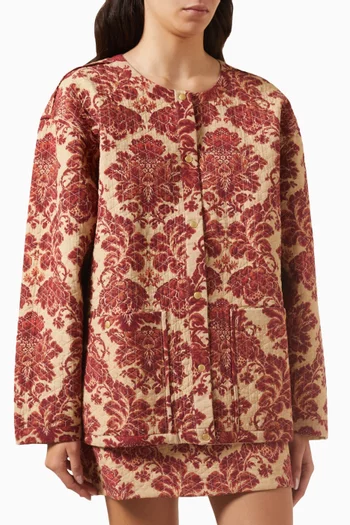 Joslin Floral Print Jacket in Cotton-blend