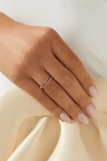 خاتم ملفوف مرصع بماس بافيه نحاس مطلي روديوم