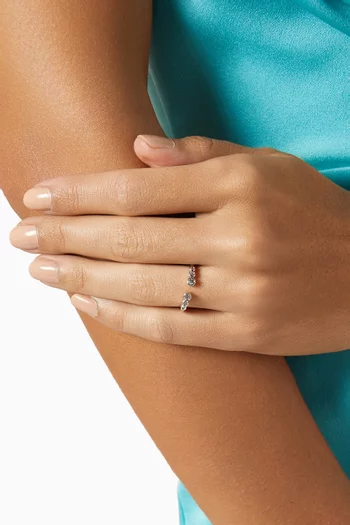 خاتم مفتوح نحاس مطلي بلون فضي