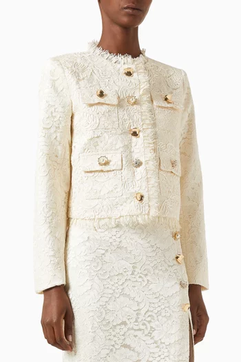 Cord Crop Jacket in Lace