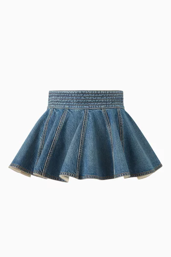 Belt Skirt in Denim