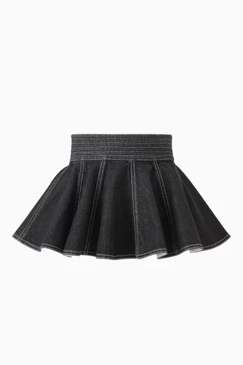 Belt Skirt in Denim
