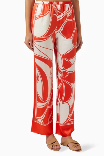 Ramona Wide-leg Pants in Silk