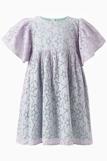Star Broderie Anglaise Dress in Organic Cotton