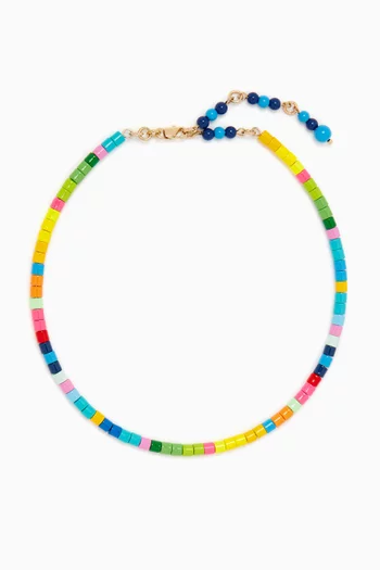 Starburst Collar Necklace in Beads & Enamel