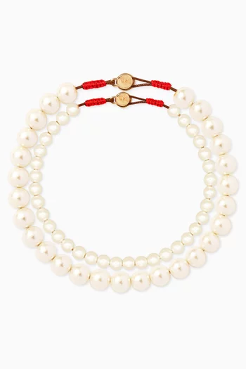 Princess Bracelets in Pearls, Set of 2