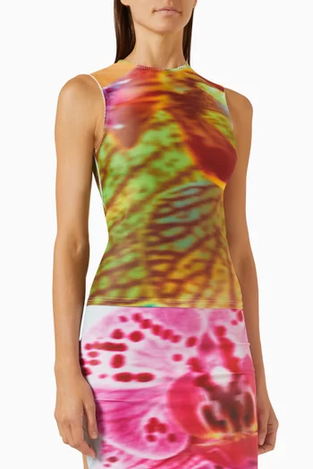 Orchid Tank Dress in Stretch-jersey