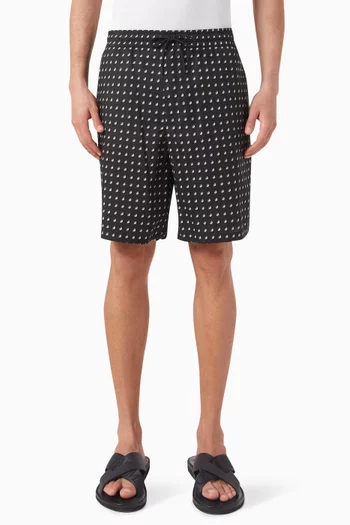 All-over logo Shorts in Cotton-blend