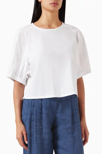 Relaxed Crop Top in Cotton