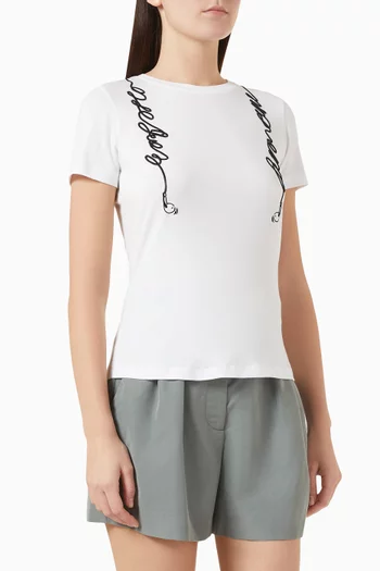 Logo-embroidered T-shirt in Organic Cotton