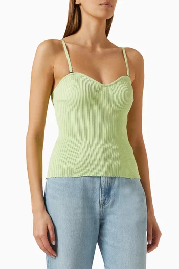 Strapless Ribbed Top