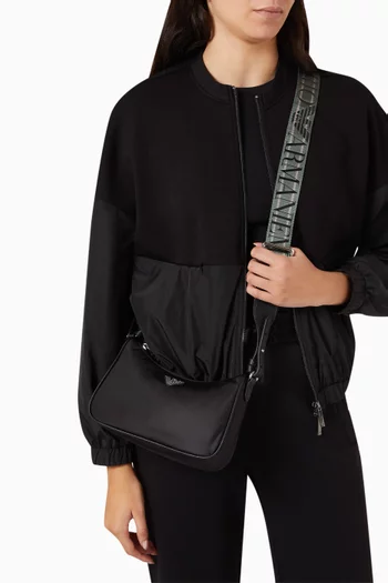 Medium Baguette Crossbody Bag in Nylon