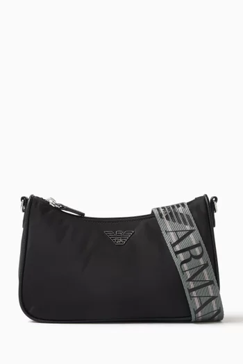 Medium Baguette Crossbody Bag in Nylon