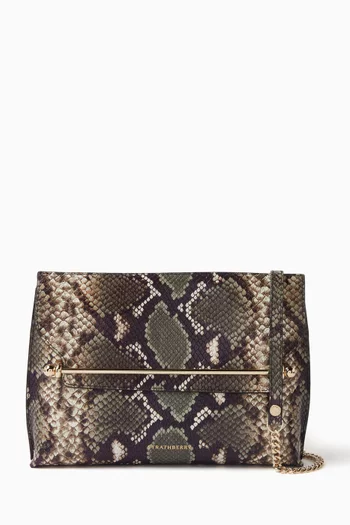 Stylist Crossbody Bag in Snake-embossed Leather