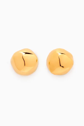 Mini Gemela Stud Earrings in 22kt Gold-plated Bronze