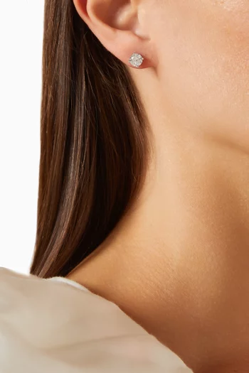 أقراط مرصعة بالكريستال فضة إسترلينية