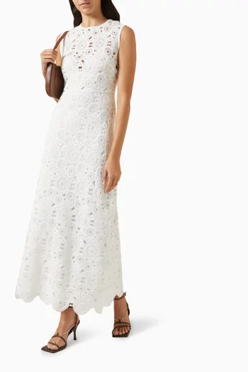 Serena Midi Dress in Crochet